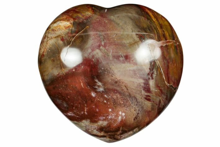 Polished Triassic Petrified Wood Heart - Madagascar #355588